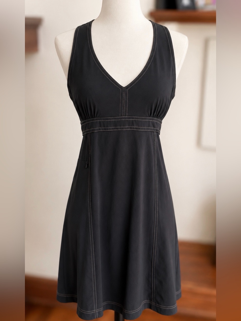 Athleta Black Halter Performance / Travel Dress